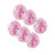 Ballon confetti - roze/wit - set van 6