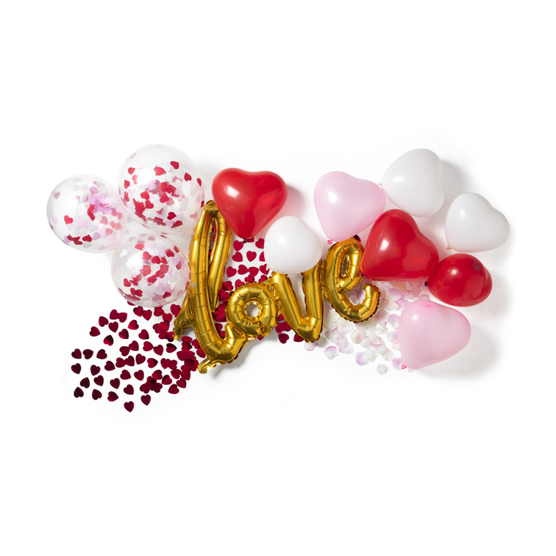 Vuiligheid Korst envelop Ballonnen hartvorm - rood/roze - 6 stuks | Xenos