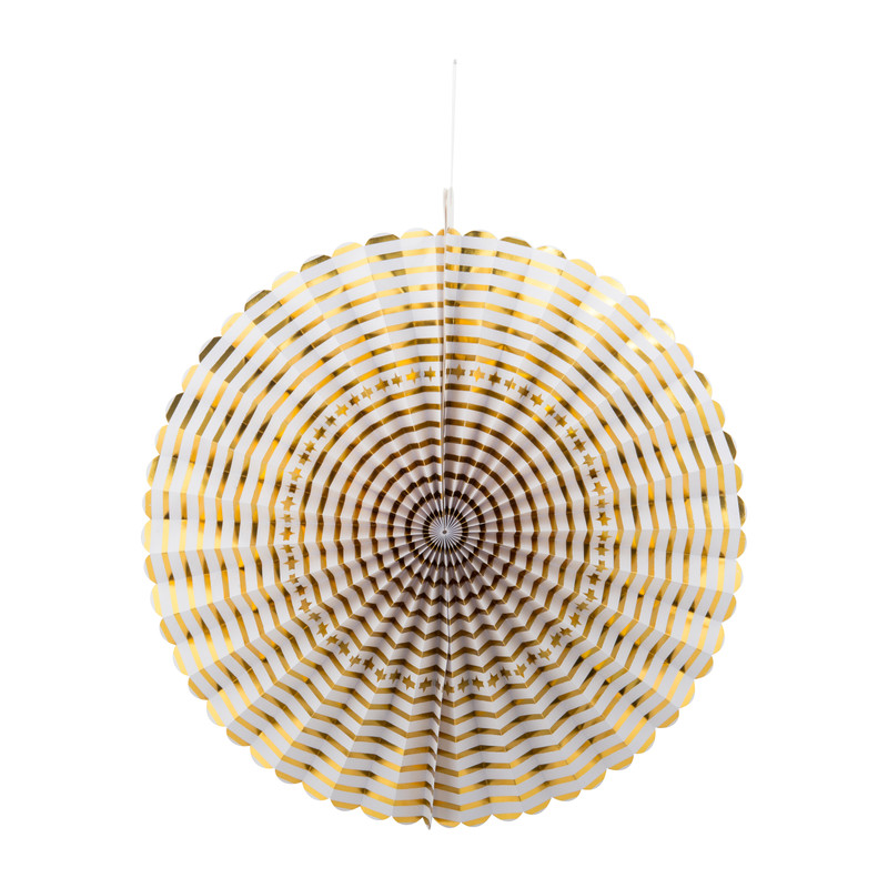 Waaiers goud met wit - set van 6