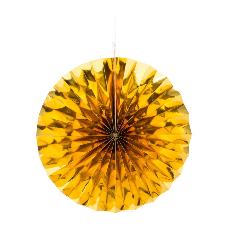 Waaiers goud met wit - set van 6