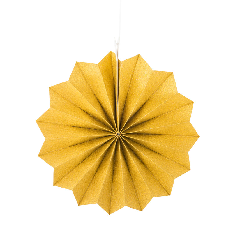 Waaiers goud met wit - set van 6