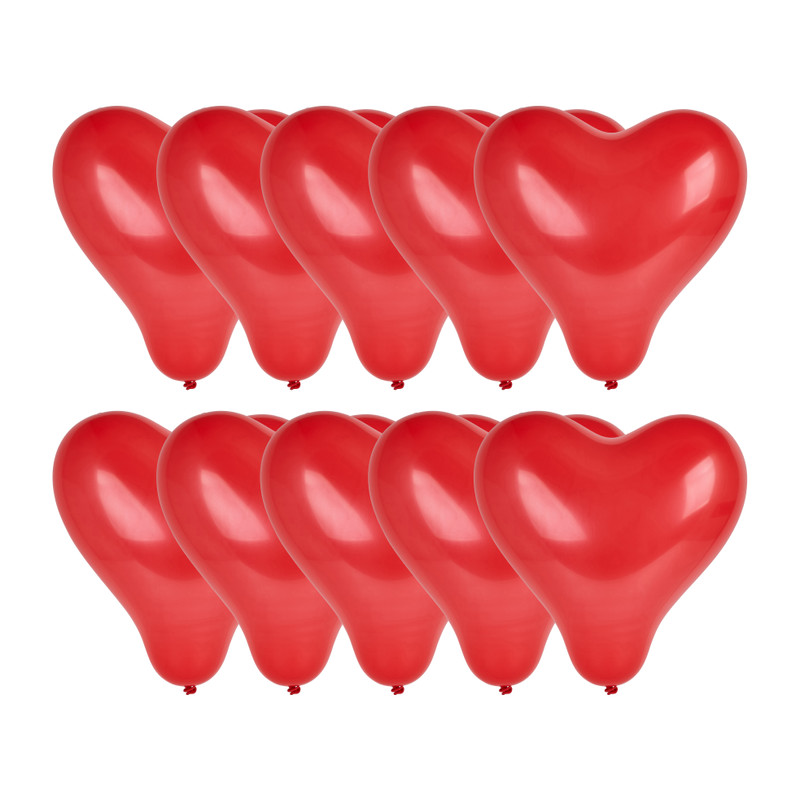 beu Verzorger stem Ballonnen hartjes - rood - set van 10 | Xenos