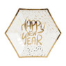 Bordjes happy new year - ⌀18 cm - set van 8