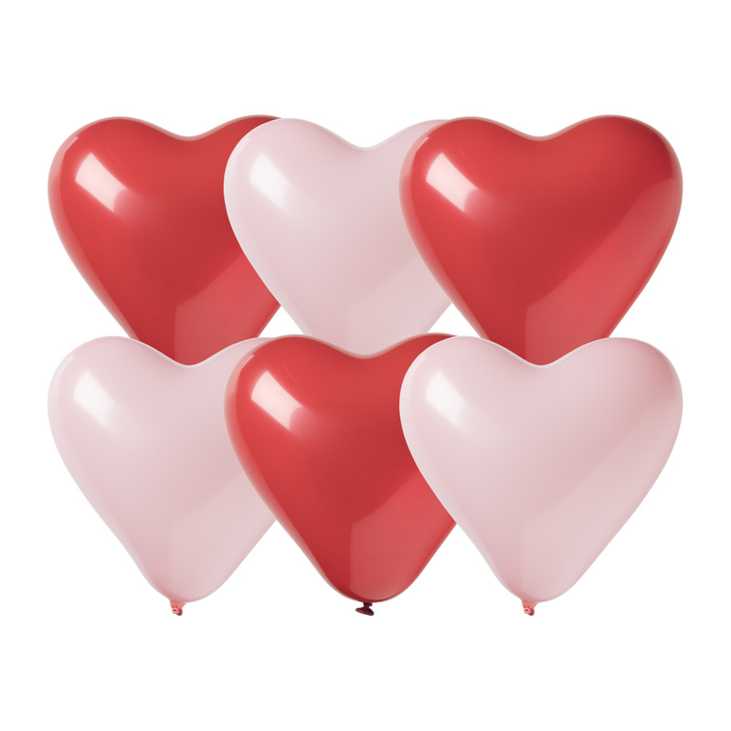 boog Contract Overname Ballon hart - rood/roze - set van 8 | Xenos
