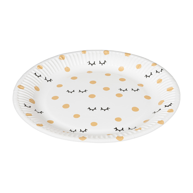 Bord Wink wit - set van 8 - ø23 cm