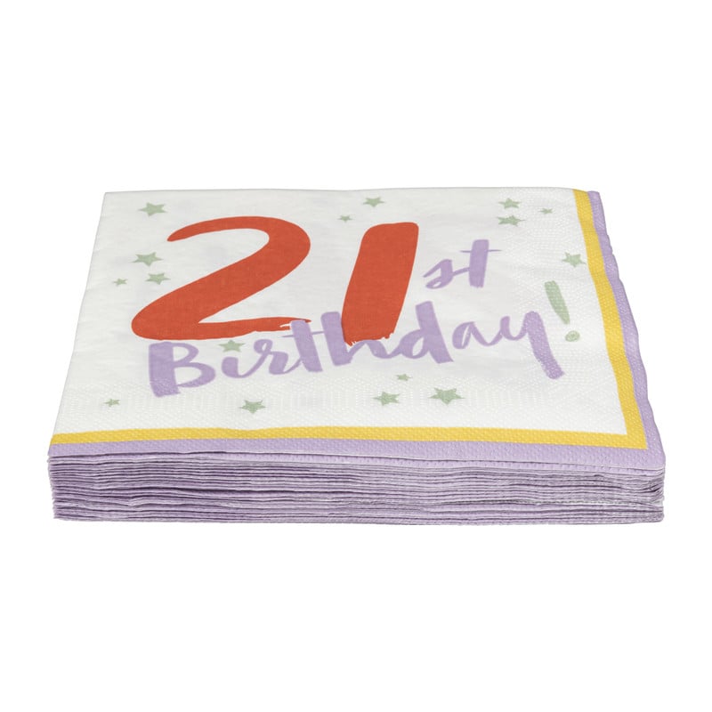 Servetten 21 jaar - 20 stuks