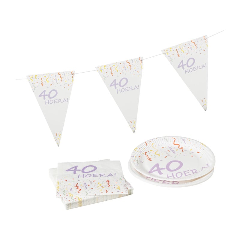 Servetten 40 jaar - 20 stuks