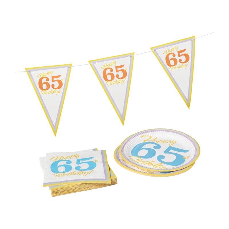 Borden 65 jaar - 8 stuks