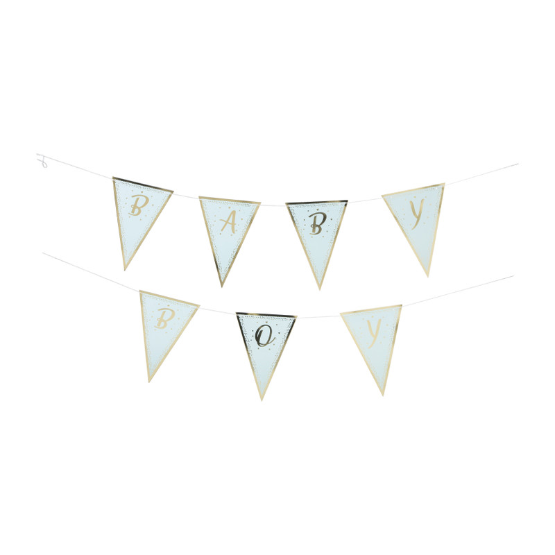 Slinger baby boy - blauw/goud - 2x200 cm