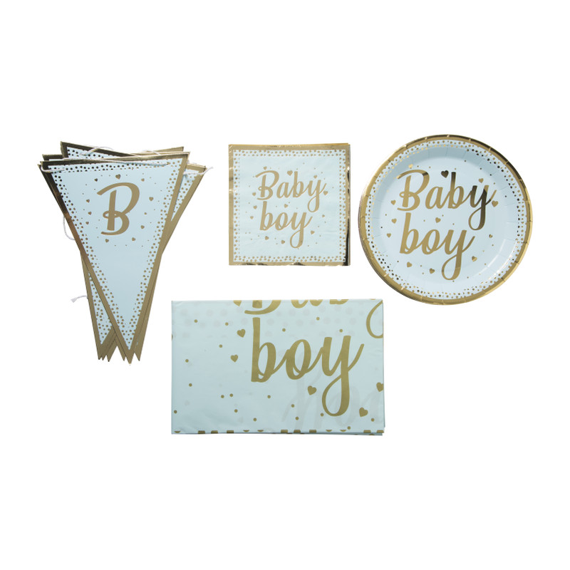 Slinger baby boy - blauw/goud - 2x200 cm