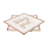 Servetten baby girl - roze/goudkleurig - set van 16