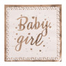 Servetten baby girl - roze/goudkleurig - set van 16