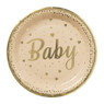 Bord baby - goudkleurig - set van 8