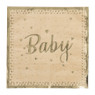Servetten baby - goudkleurig - set van 16