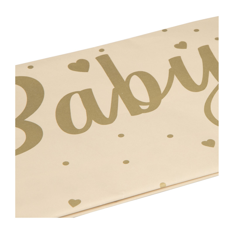 Tafelkleed baby - bruin/goud - 136x220 cm
