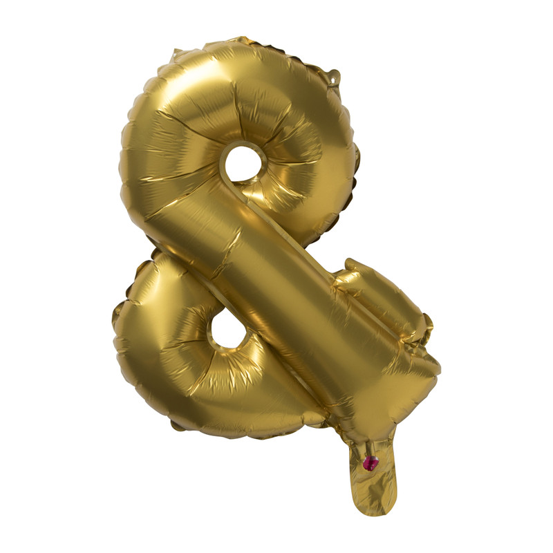 Folieballon & - goudkleurig - 40 cm