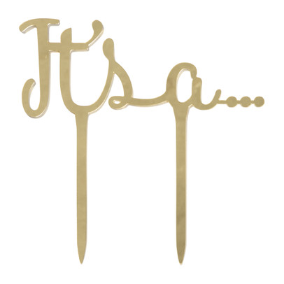 It's a… caketopper - goud