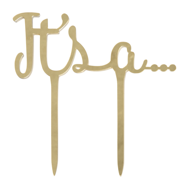 It's a… caketopper - goud