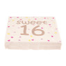 Servetten sweet 16 - set van 16