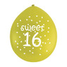 Ballon 16 jaar - diverse kleuren - set van 9