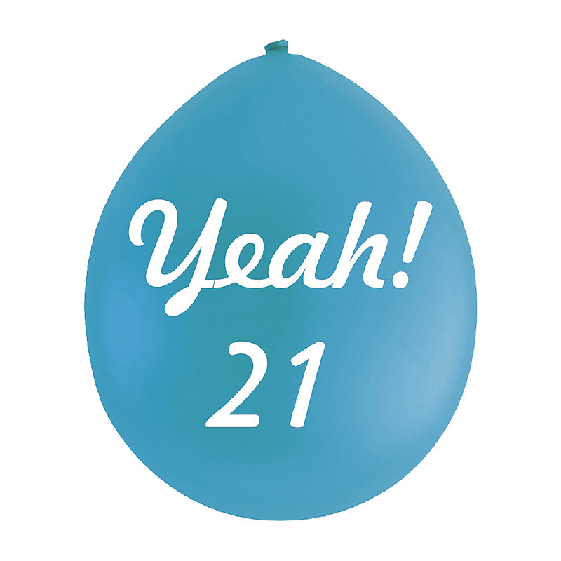 Ballon 21 jaar - set van 9