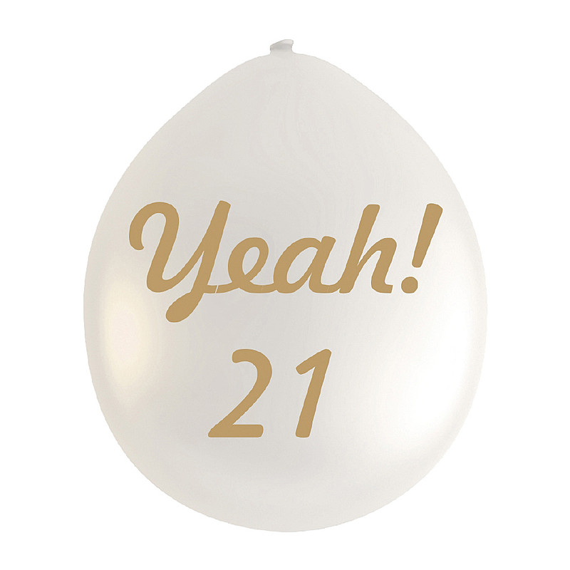 Ballon 21 jaar - set van 9