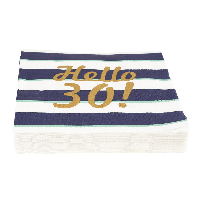 Servetten Hello 30! - set van 16