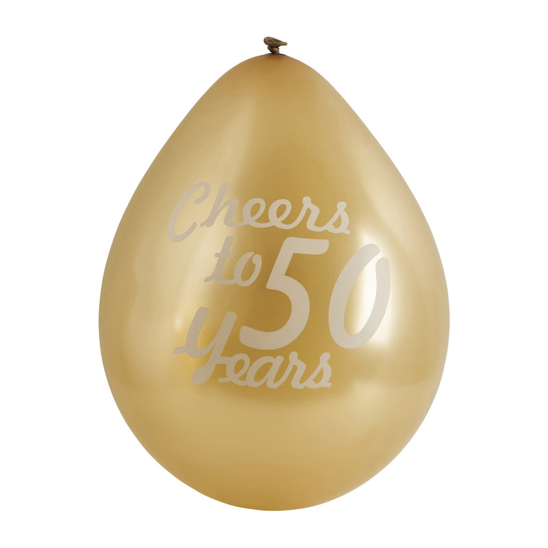 avond Betekenisvol Verwachting Ballonnen Cheers to 50 Years - set van 9 | Xenos