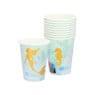 Papieren bekers zeemeermin - set van 10