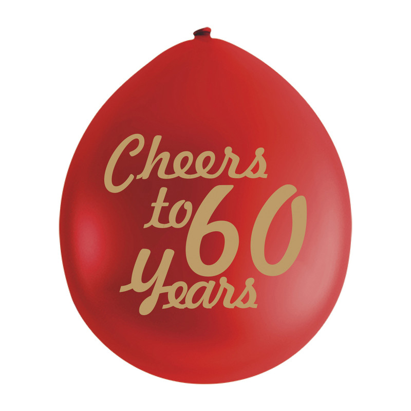 Ballonnen Cheers to 60 Years - set van 9