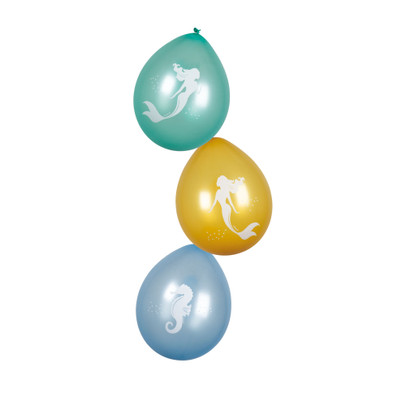 Ballonnen zeemeermin - set van 6