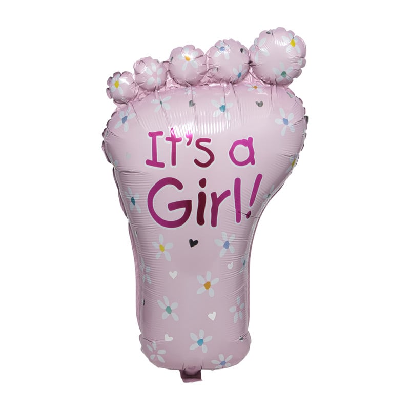 Folieballon it's a girl - roze - 65 cm