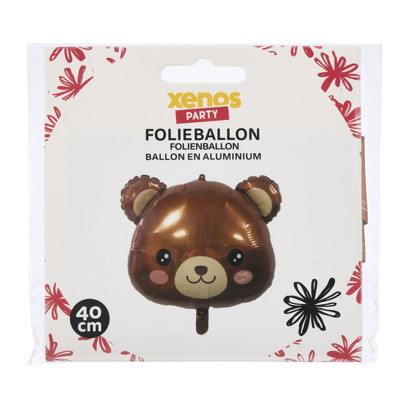 Folieballon beer - bruin - 40 cm