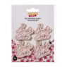 Brides babes buttons - roze - set van 4