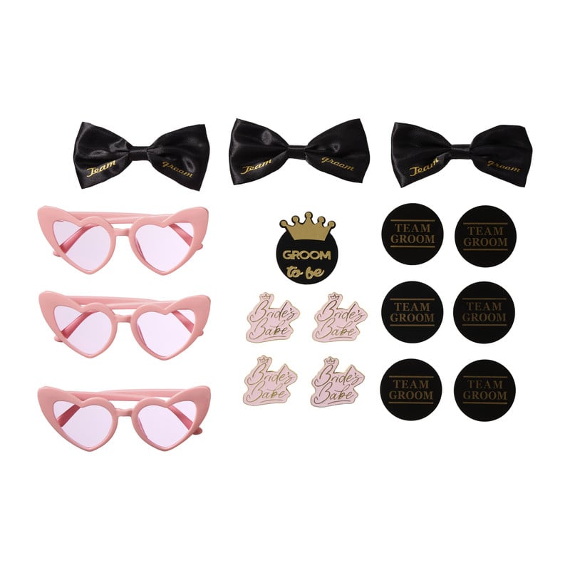 Groom to be button - zwart/goudkleurig - set van 6