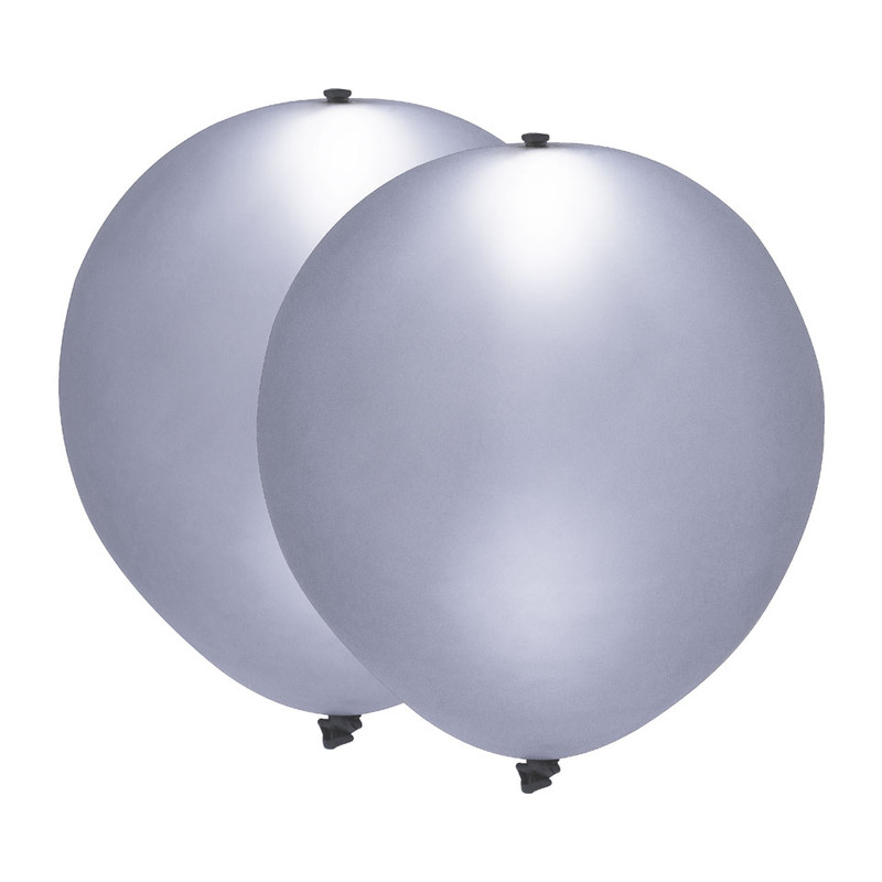 huisvrouw natuurpark Revolutionair Led ballon - zilver - set van 2 | Xenos