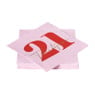 Servetten 21 jaar - rood - set van 20
