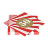 Servetten 50 jaar - rood - set van 20