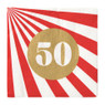 Servetten 50 jaar - rood - set van 20