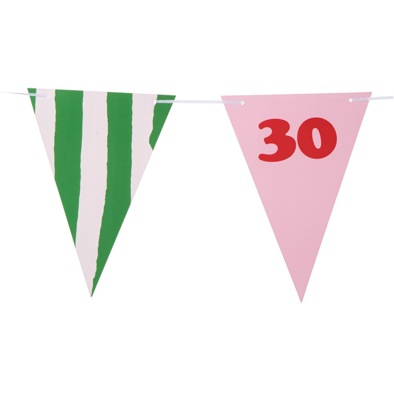 Vlaggenlijn 30 jaar - groen - 10 meter