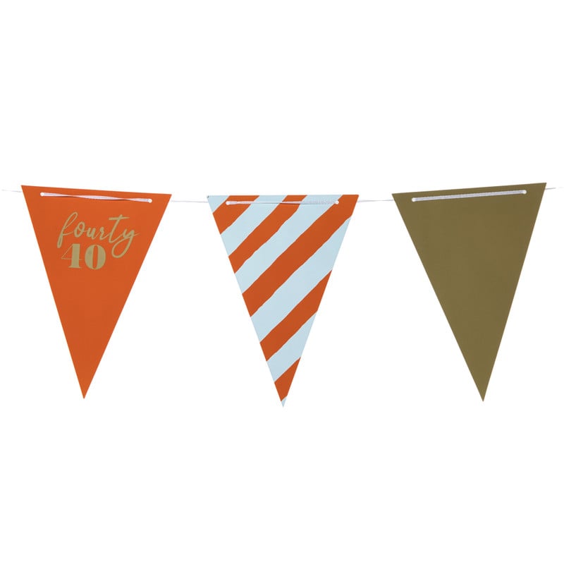 Vlaggenlijn 40 jaar - blauw - 10 meter