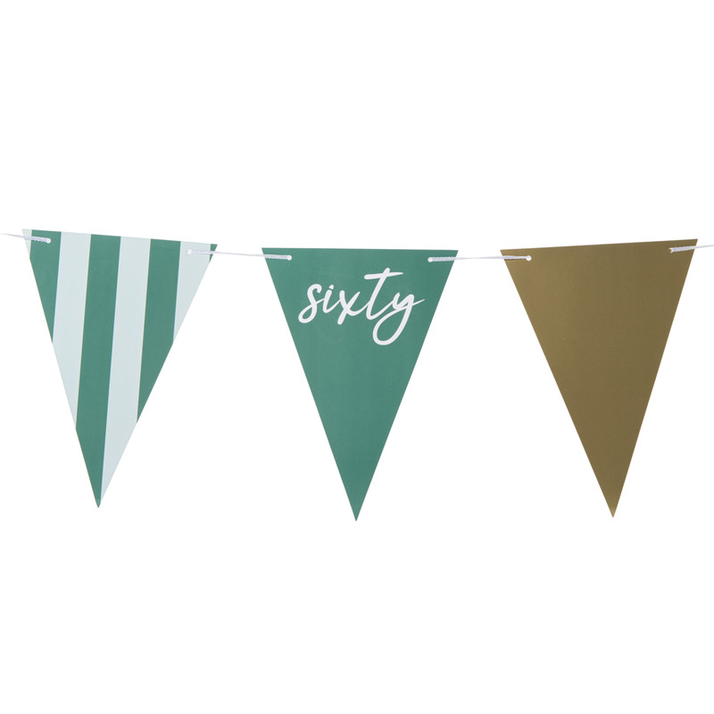Vlaggenlijn 60 jaar - groen - 10 meter