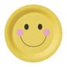 Papieren bord smiley - geel - set van 8