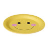 Papieren bord smiley - geel - set van 8