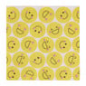 Papieren servetten smiley - geel - set van 20