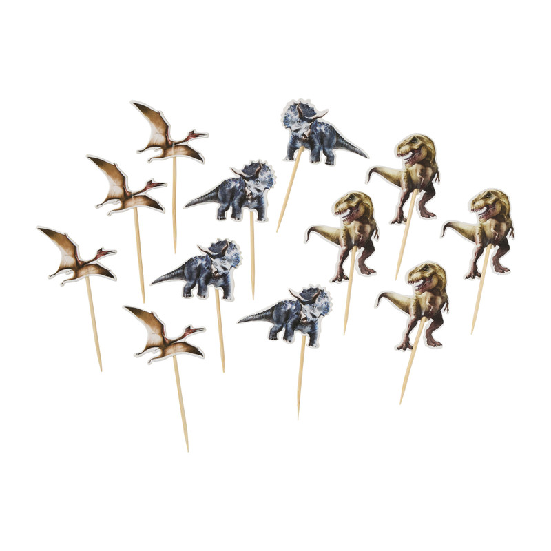 Prikkers dino - multikleur - set van 12