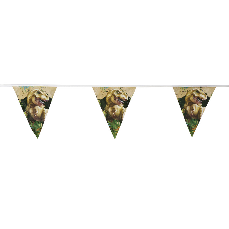 Vlaggenlijn dino - multikleur - 6 meter
