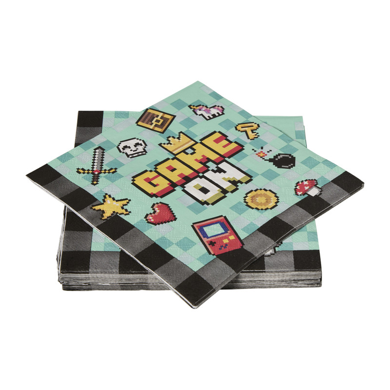 Papieren servetten game - multikleur - set van 20