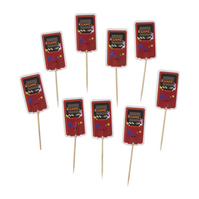 Cocktailprikkers game - multikleur - set van 12