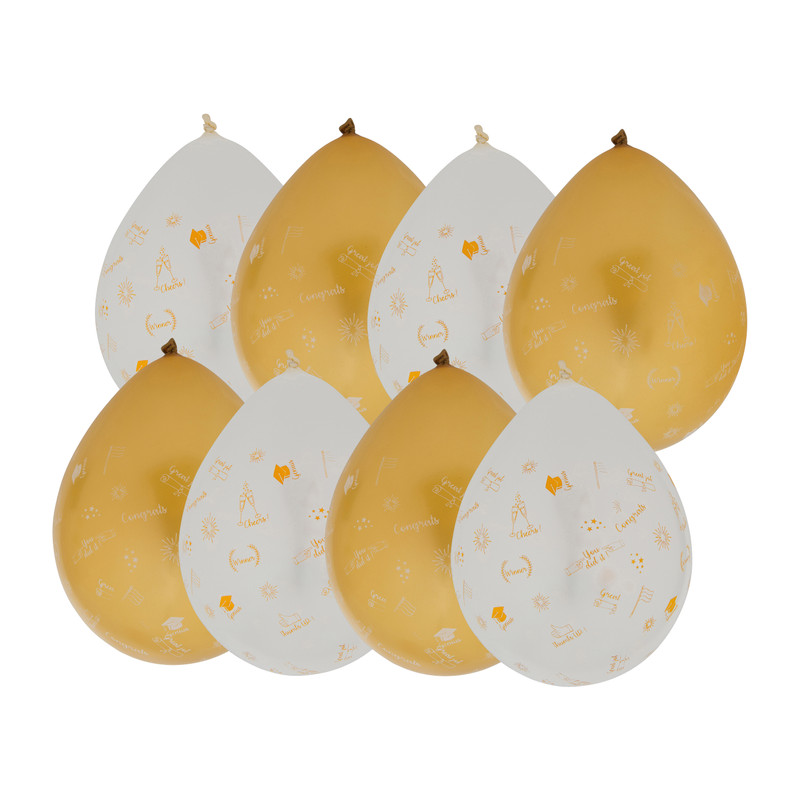 Ballonnen geslaagd - set van 8